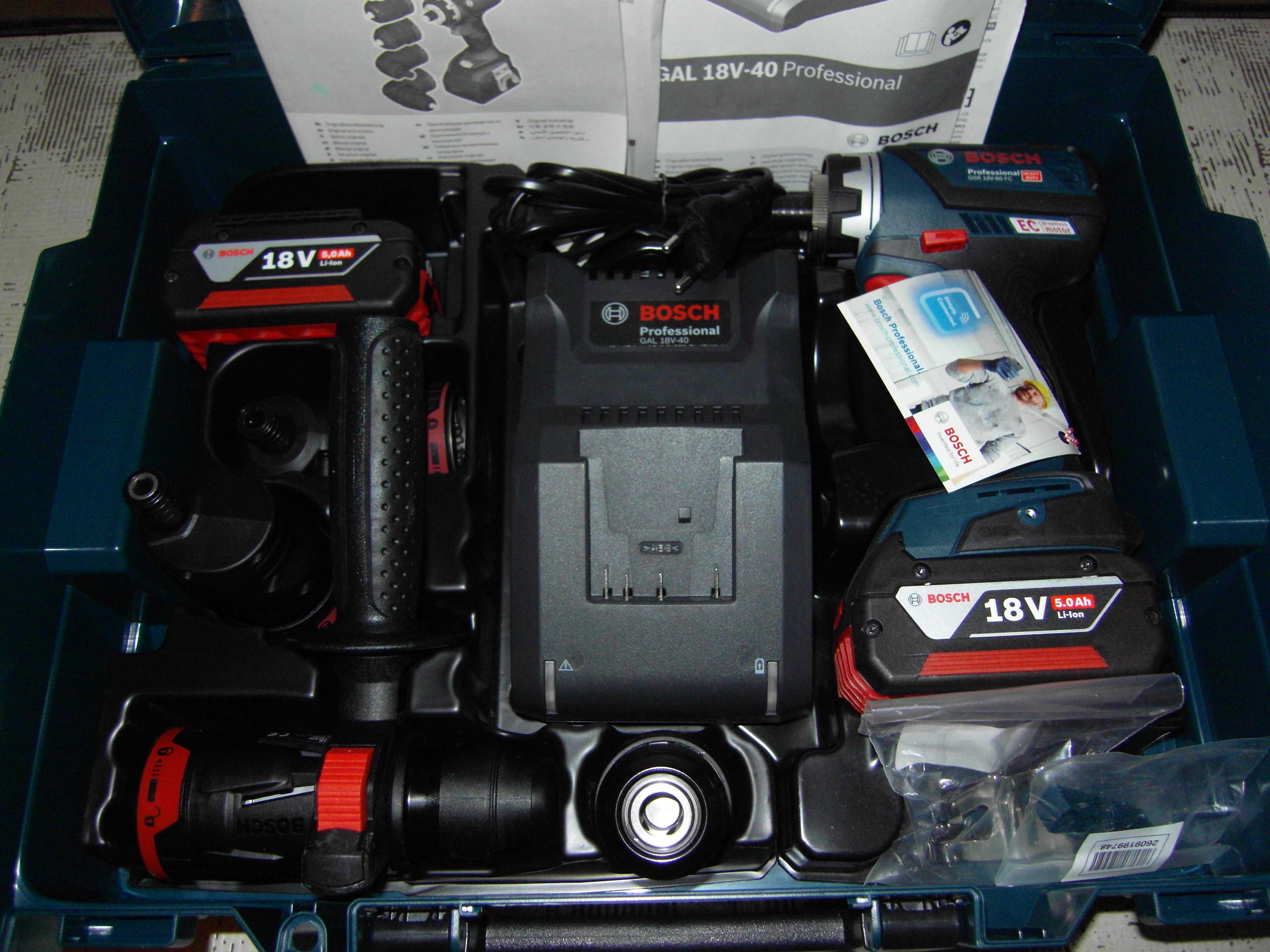 wiertarko-wkrętarka Bosch GSR 18V-60 90 FC 5w1(SDS) set walizka/L-boxx