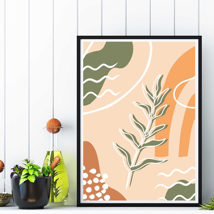 plakat w stylu boho, stylowy plakat Boho kwiaty, roślina i natura