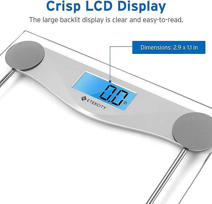 Etekcity EB4074C Cyfrowa waga łazienkowa szklana