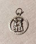 Srebrna zawieszka wisiorek znak zodiaku Bliźnięta