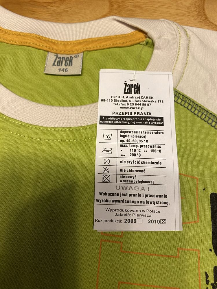 Koszulka t-shirt 146 cm krótki rękae nowa Żarek bawełna