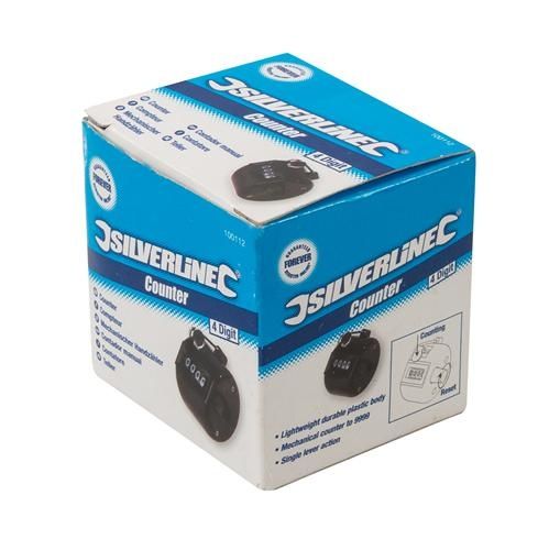 Contador Analógico Manual de 4 Dígitos - Silverline (Novo)