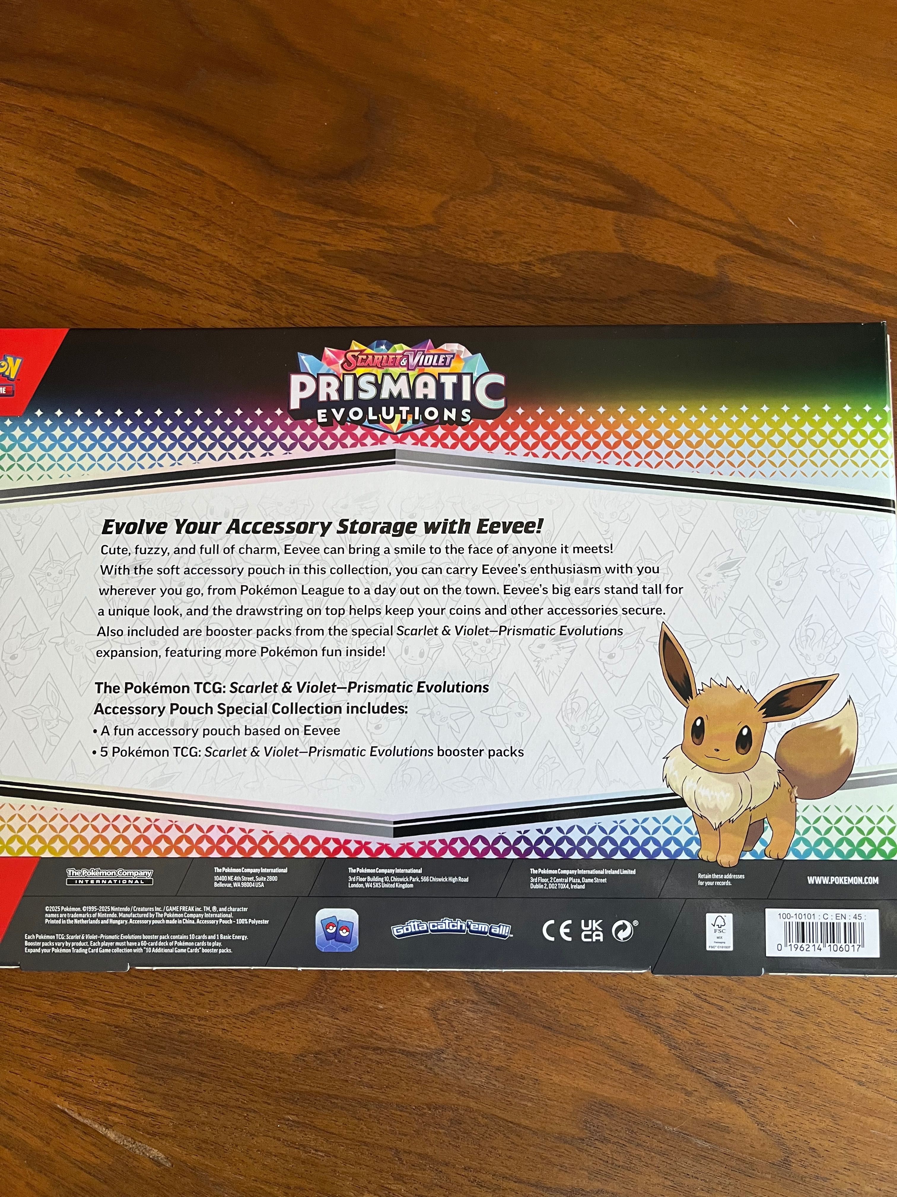 Pokémon “Prismatic Evolutions” Accessory Pouch