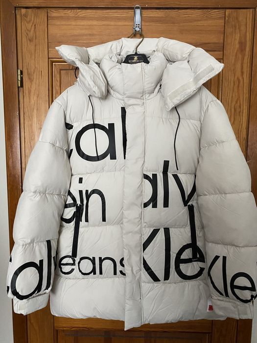 Okazja! Premium, piękna, puchowa męska kurtka Calvin Klein XL/XXL.