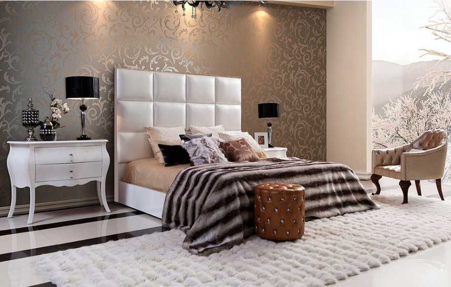 Łóżko Modulo z tapicerowanym, wysokim, wygodnym zagłowiem 140x200 cm