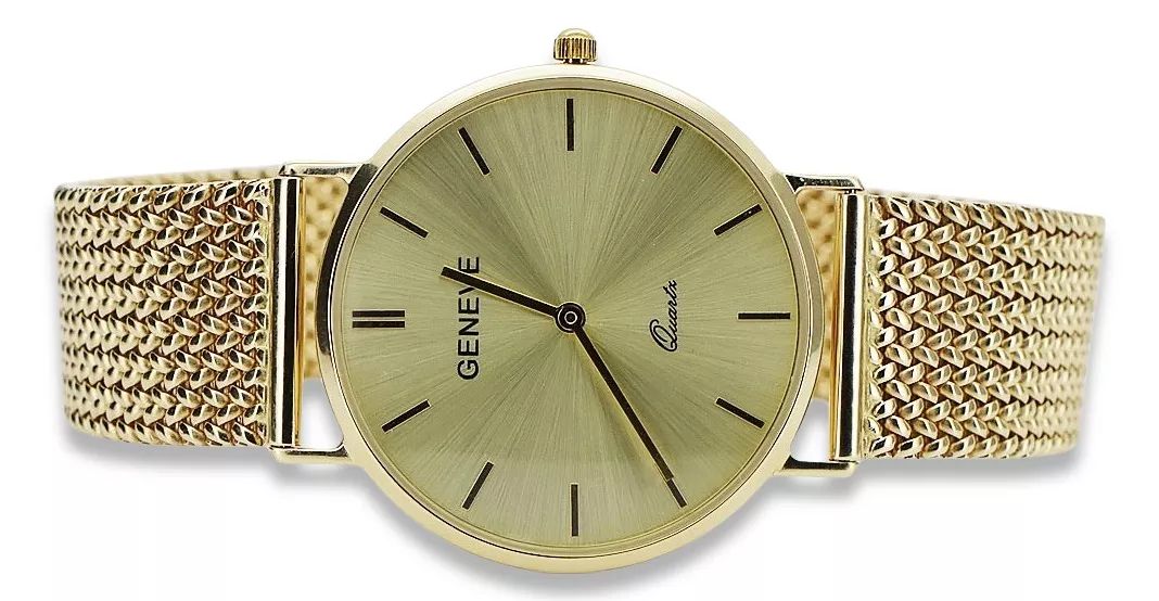Złoty zegarek damski 14k 585 Geneve mw004ydy&mbw021y-f Poznań
