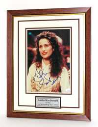 Andie MacDowell Autograf w oprawie Certyfikat