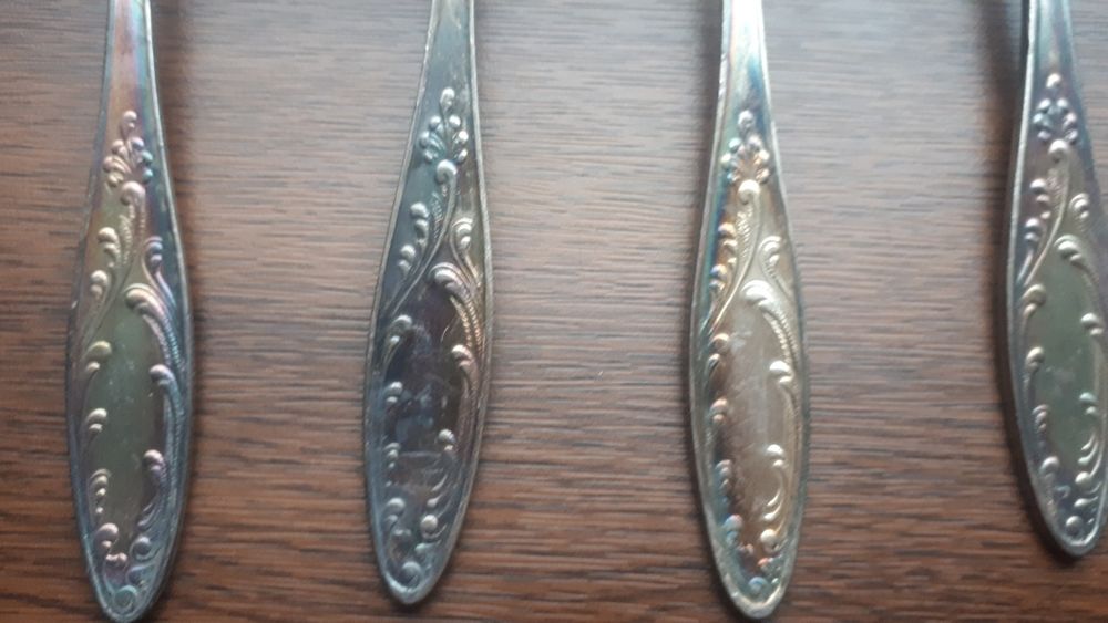 Stare posrebrzane łyżeczki / łyżki  6 sztuk