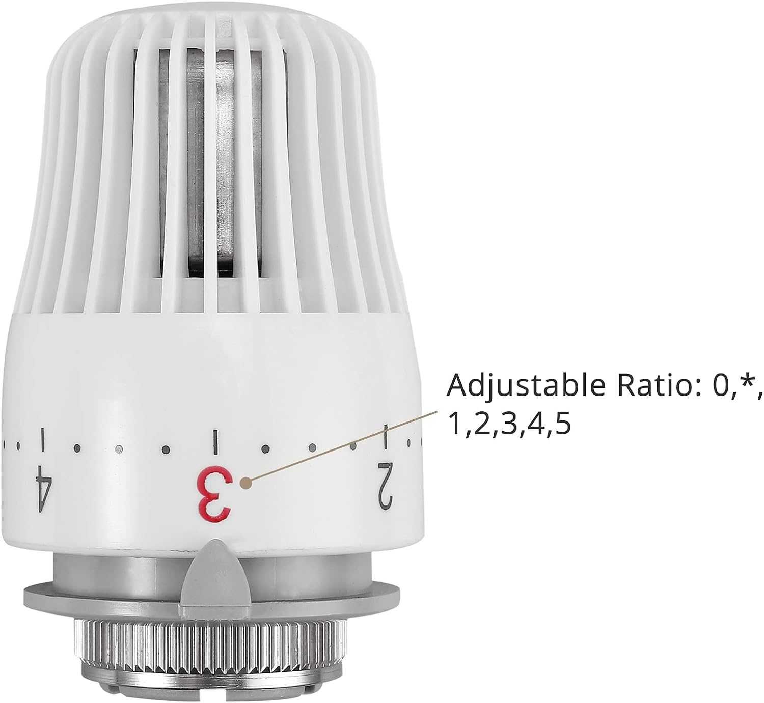 HOMGEN 3x Głowica grzejnika termostat M30 x 1,5