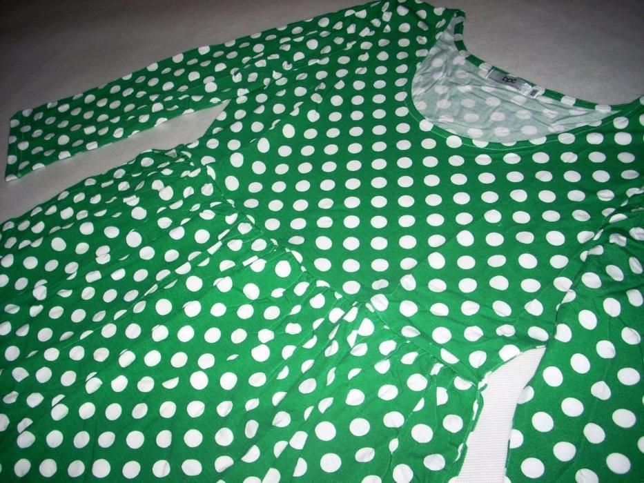 Sukienka Zielona w Grochy NOWA 40 42 L XL