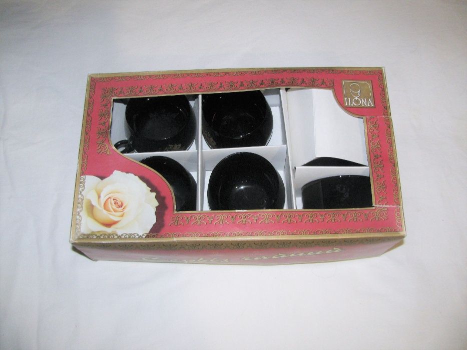 Чайный сервиз набор 4 чашки, сахарница и 6 блюдец