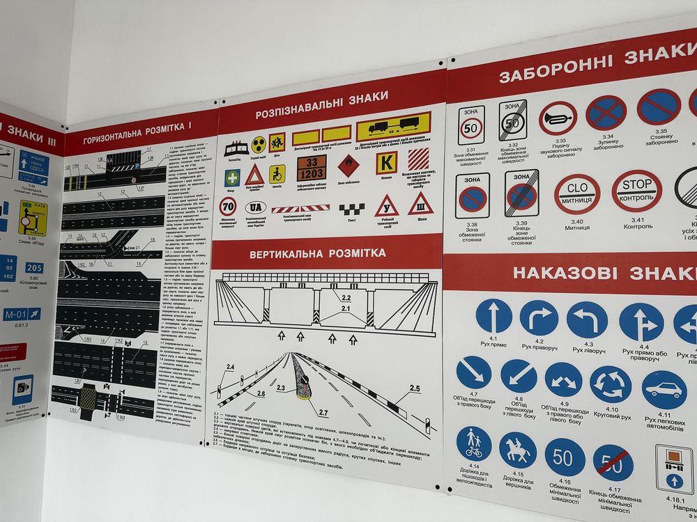 Плакати на твердій основі для автошколи