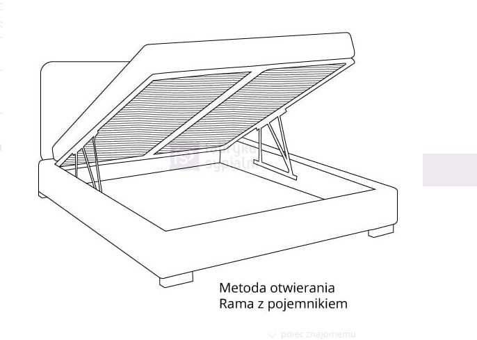 Łóżko tapicerowane VERIS PRESTIGE z pojemnikiem 160x200cm bez materaca
