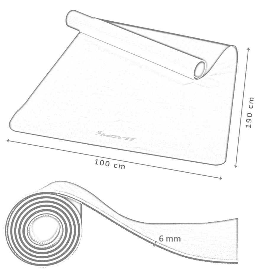 Granatowa mata 190x100x0,6cm