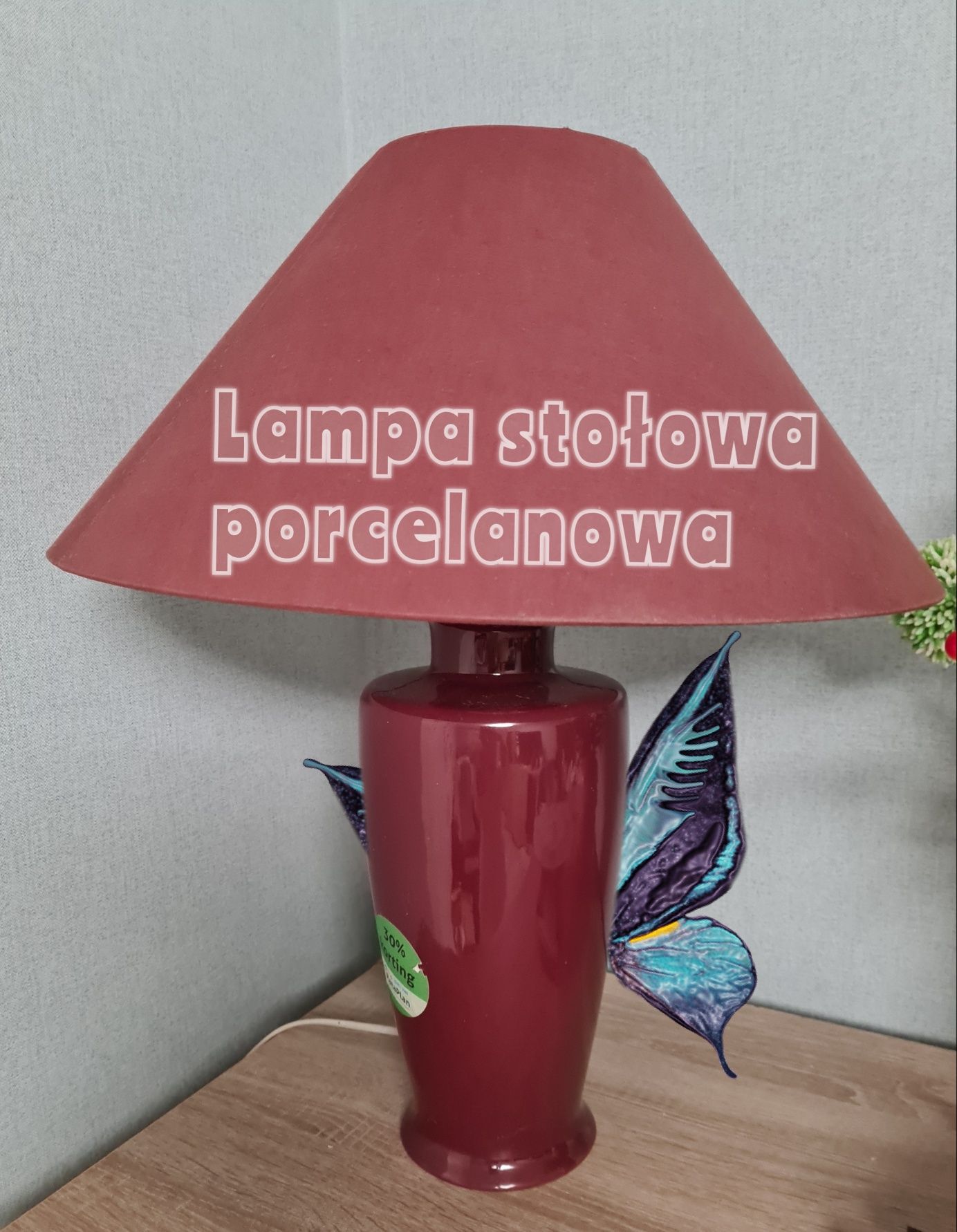 Lampa stołowa porcelanowa wys. 60cm