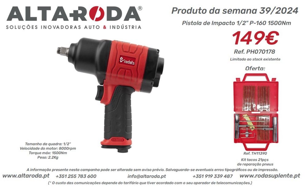Pistola desapertar rodas
