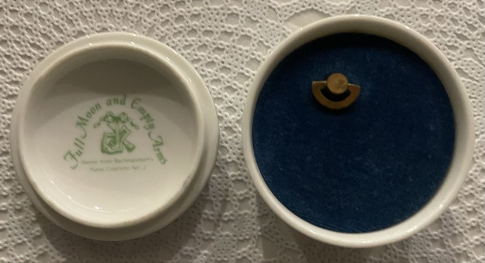 Pozytywka porcelanowa okrągła Franklin