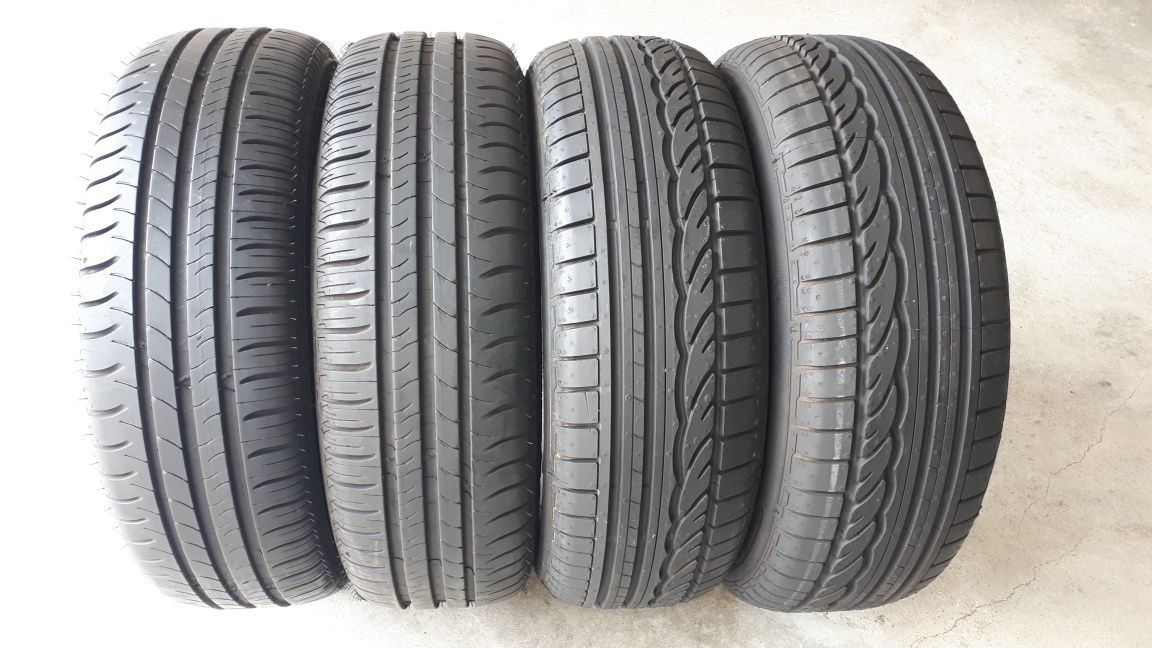 Quatro pneus novos 185/60 r15 84T Michelin e Dunlop  p/ Renault Clio