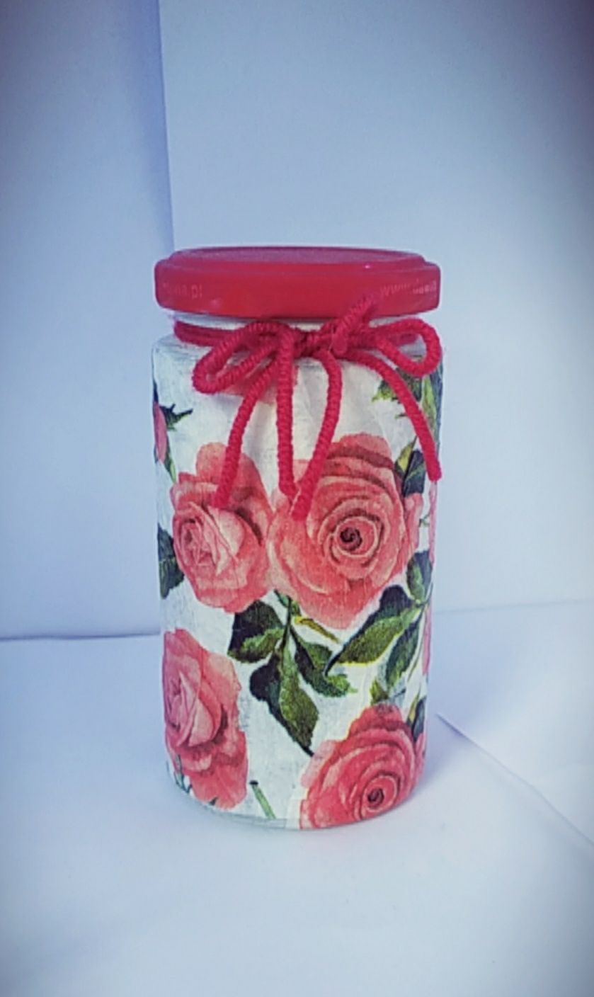Pojemnik rekodzielo na artykuly sypkie decoupage ozdobne pudelko
