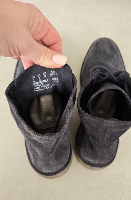 Clarks замшеві черевики чоловічі, ботинки 42 р.