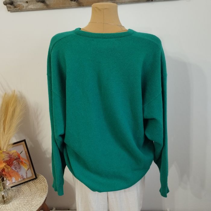 Sweter damski Pringle of Scotland – butelkowa zieleń, wełna, r XL