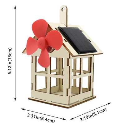Kreatywna zabawka do samodzielnego złożenia - Domek z wiatrakiem DIY