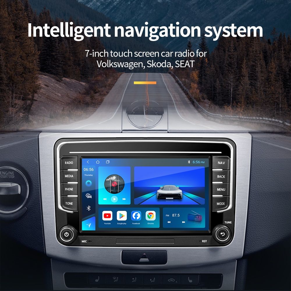Radio Nawigacja Carplay 4/64GB 4g SIM Vw,Golf,Seat Kamera cofania
