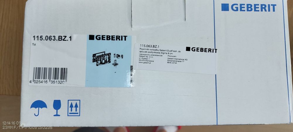 Geberit duofresh sigma pojemnik na kostki 115.063.BZ.1