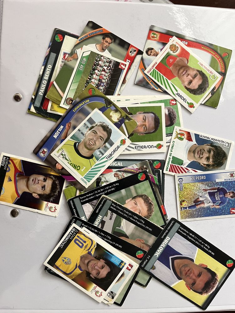 Cromos de futebol variados