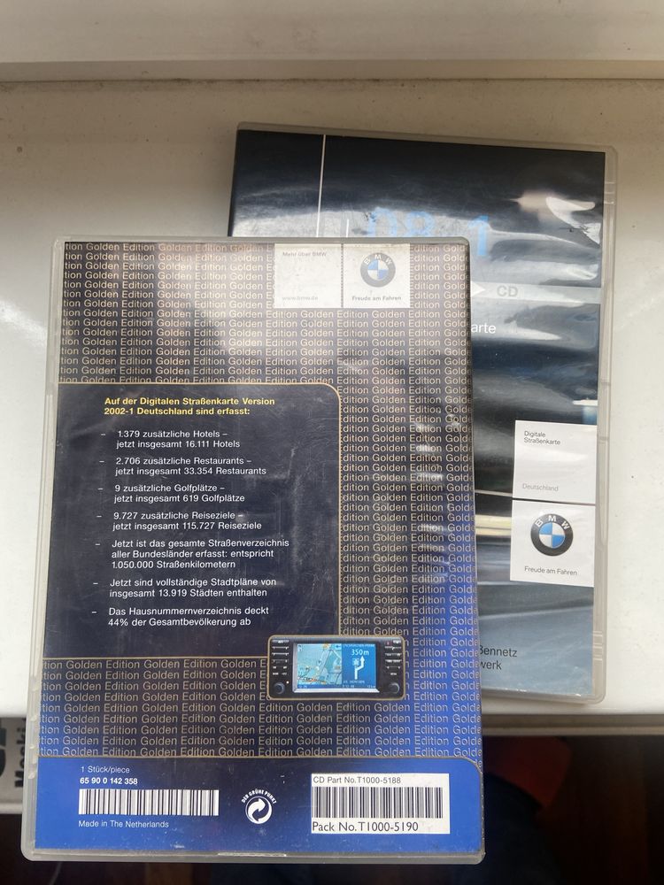 Mapy mapa BMW Nawigacja Golden Edition DVD