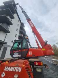 Wynajem ładowarki teleskopowej Manitou, dźwig, podnośnik