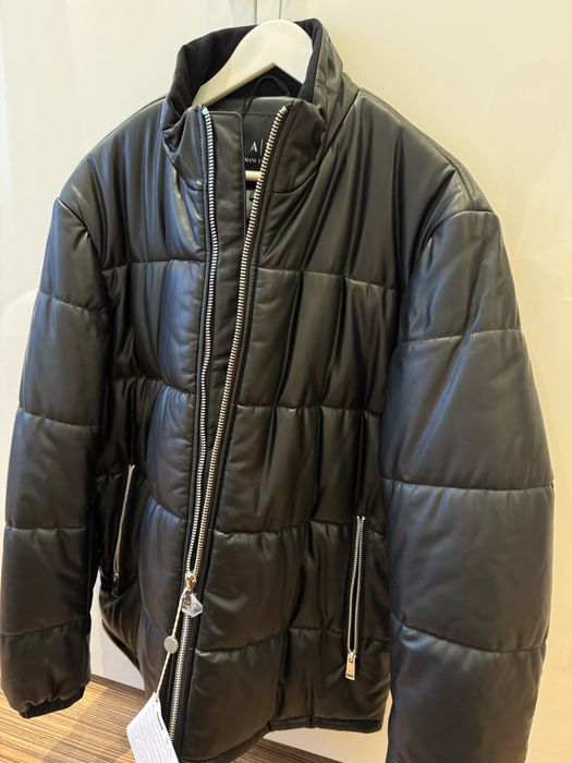 Пуховик кожаный ARMANI оригинал