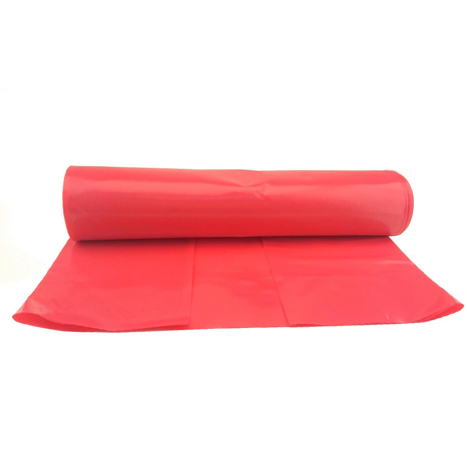 Worki na odpady 120L czerwone 50µm, 25 szt. w rolce