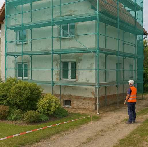 Siatka na RUSZTOWANIE 3,07x10 m ochronna zabezpieczająca plac budowy