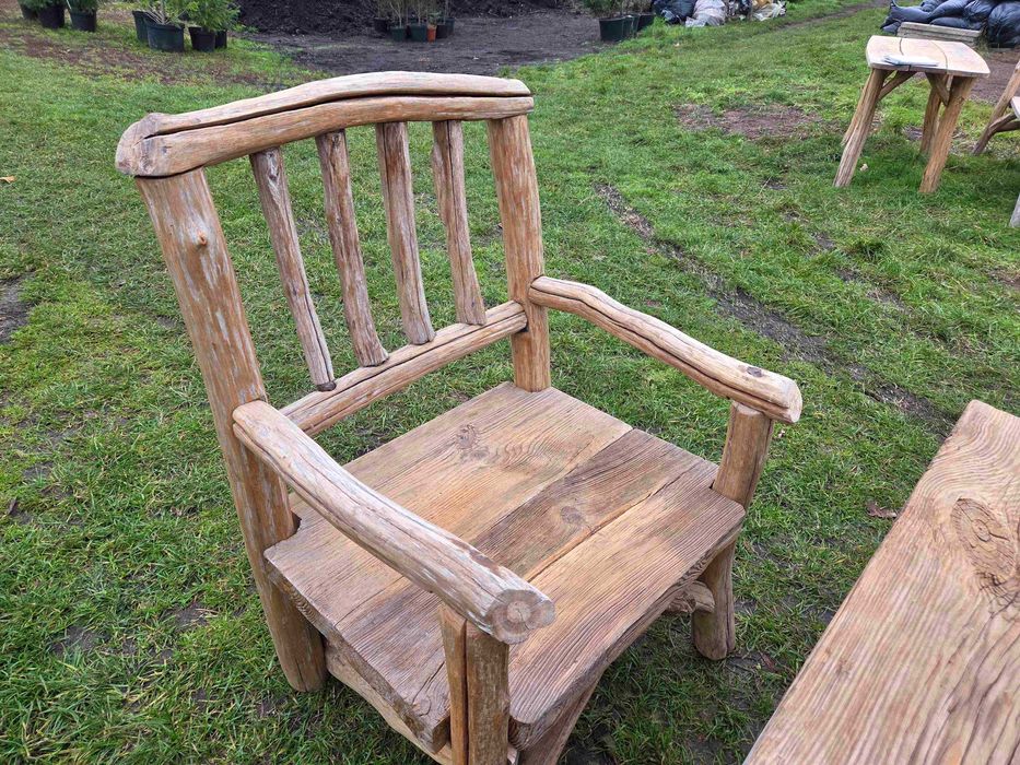 Komplet mebli ogrodowych ręcznie robionych