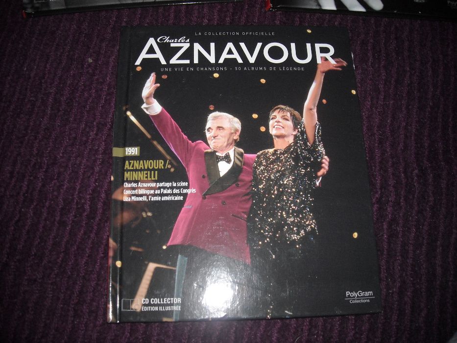 Volumes colecao Charles Aznavour com CD - novos