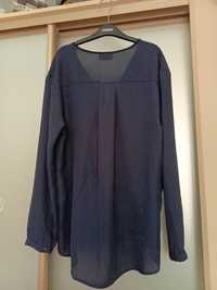 Шифонова блузка синього кольору