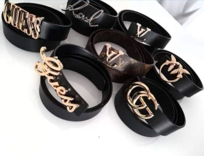 Skórzany Pasek Damski YSL Guess CK Tommy MK LV Pinko Gucci GG