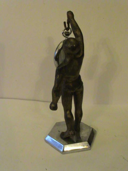 Stojak FIGURALNY metalowy na zegarek kieszonkowy - Rzadkość