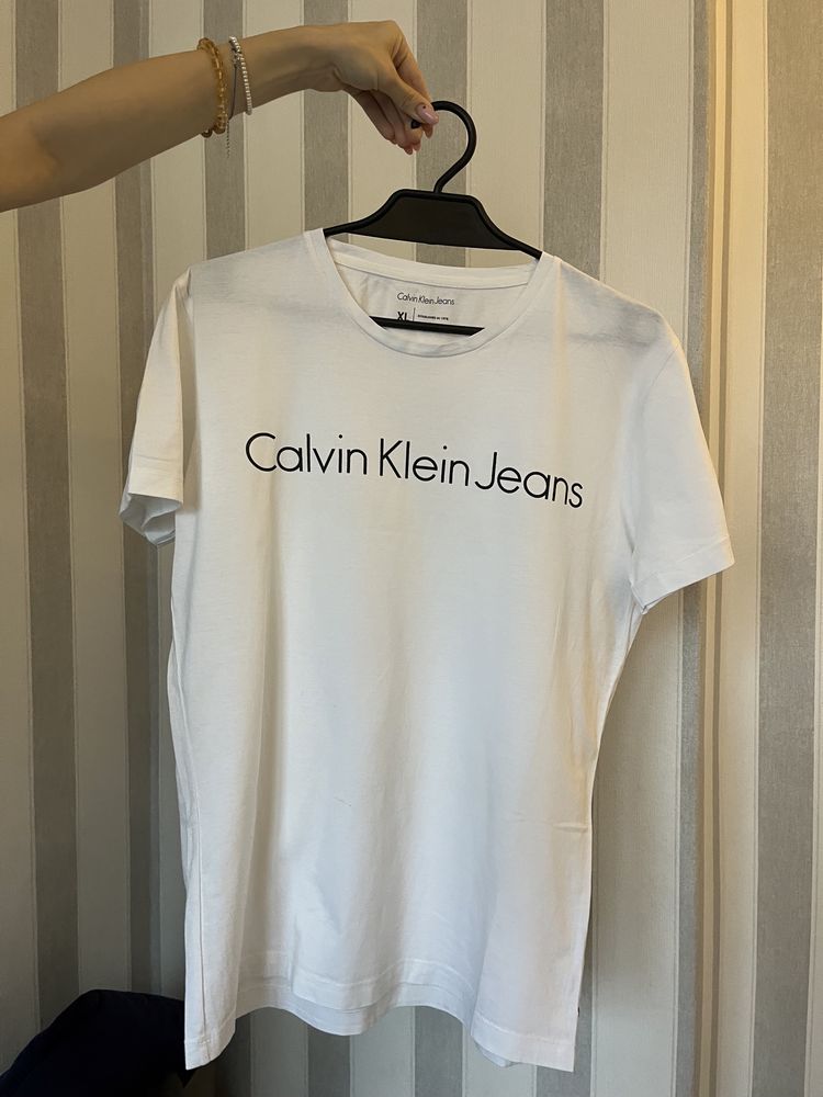 koszulka biała Calvin Klein Jeans CK