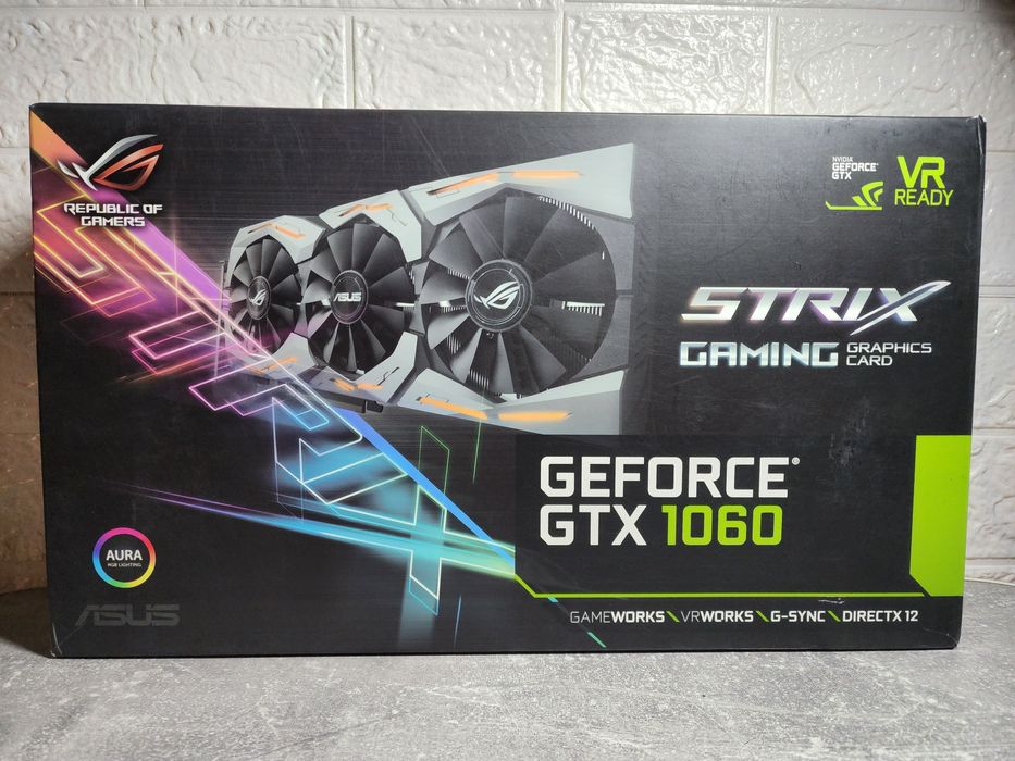 Видеокарта Asus GTX 1060 6GB Rog Strix 192bit GDDR5