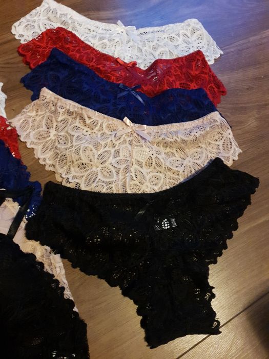 Komplet Koronkowy Biustonosz Figi Zestaw Bielizny Koronka Seksowny