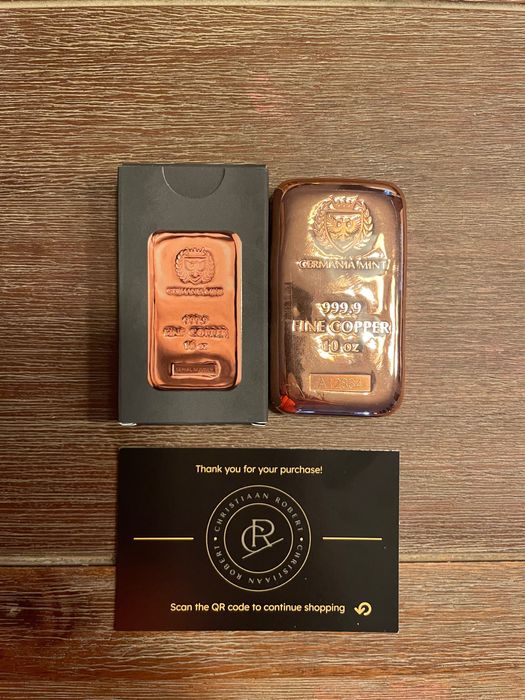 Barra de cobre de 10 oz Christiaan Robert
