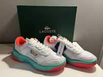 Oryginalne buty meskie sneakersy Lacoste sportowe skorzane biale 44
