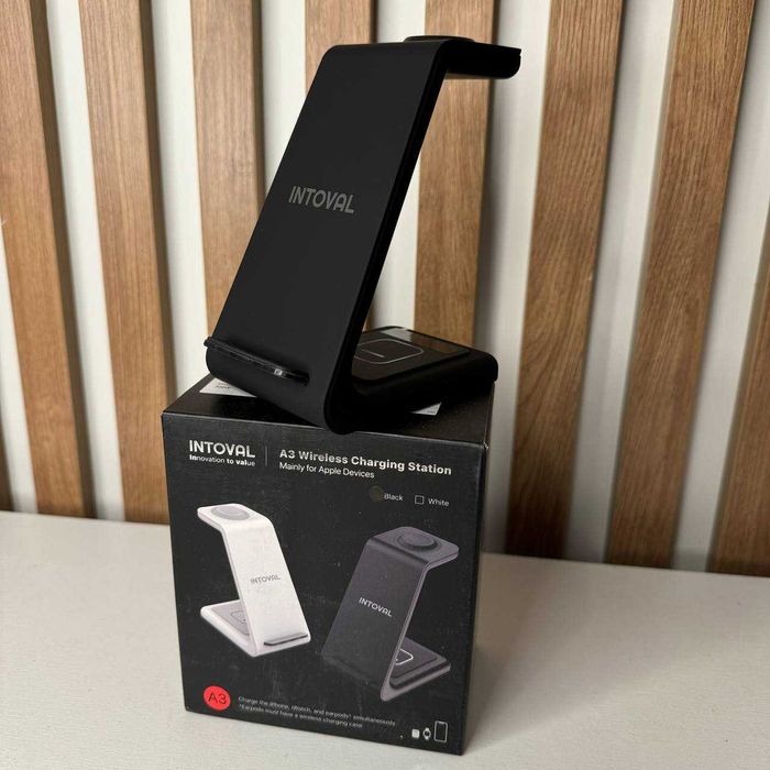 Бездротова зарядна станція Intoval, 3 в 1 Apple iPhone/iWatch/Airpods