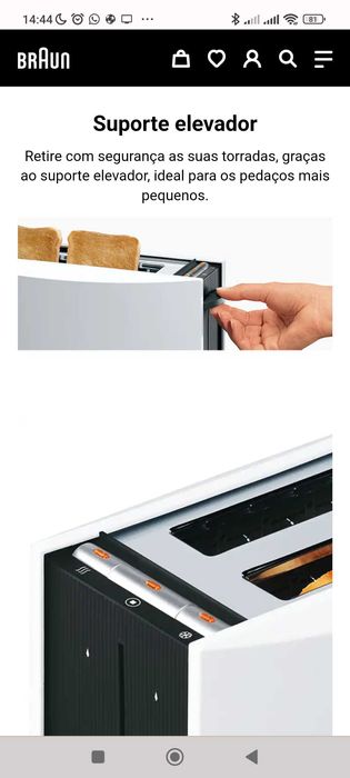 Torradeira Braun Multiquick 2 fendas