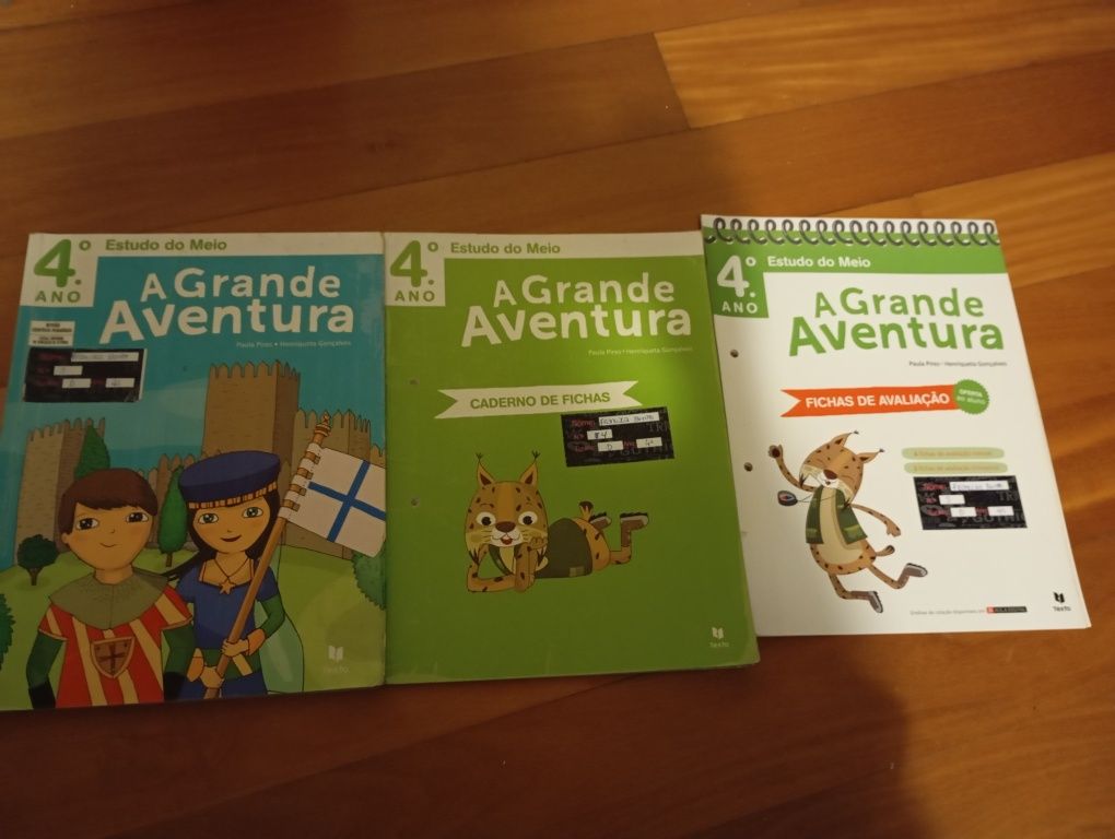 Livros escolares de estudo do meio