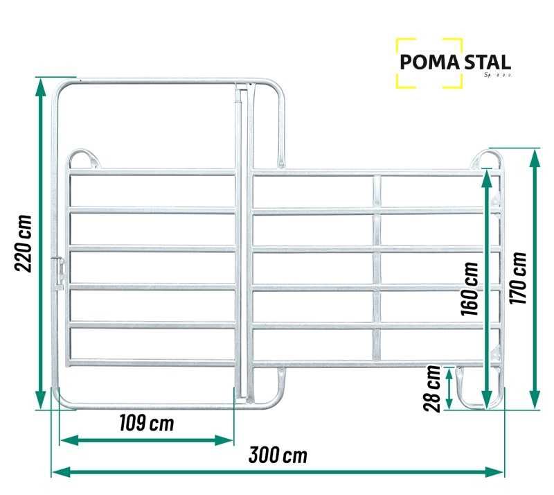 Lonżownik / ujeżdżalnia dla koni, średnica 16m - panele ogrodzeniowe