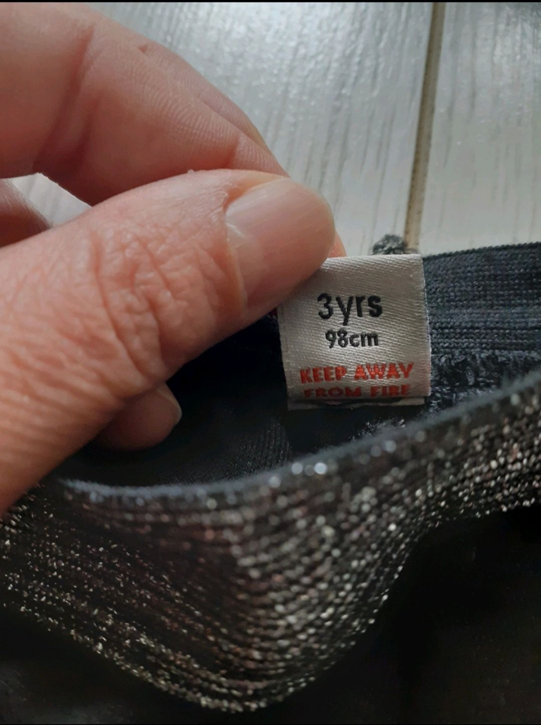 Legginsy Tu czarne gładkie 98cm wąskie gumka