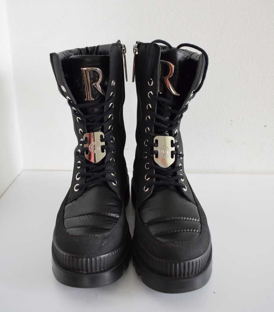 Rage Age Fall Botki czarne buty skórzane 37 kozaki